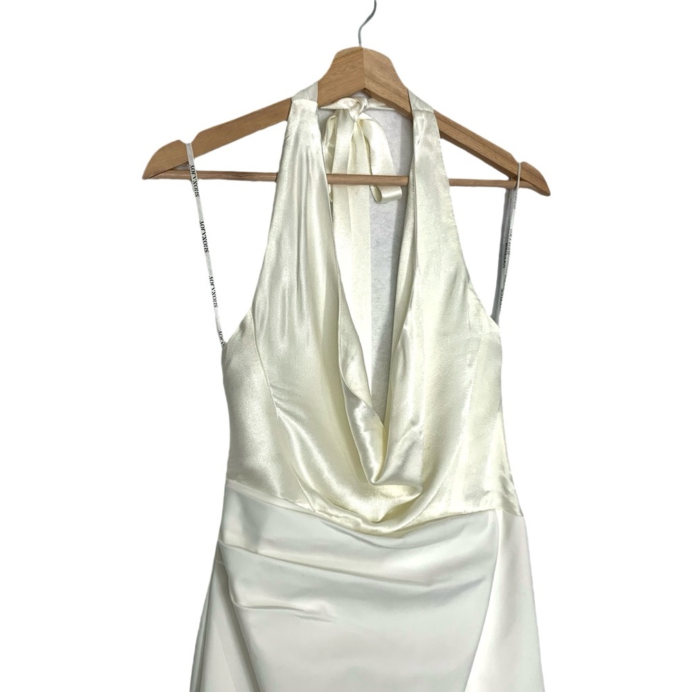 SHONA JOY Dillon Cowl Neck Maxi Dress in Seabreeze White Size 4 - Picture 10 of 16